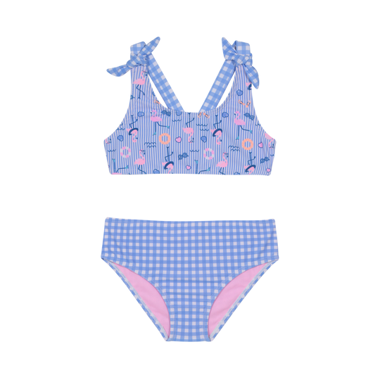 Traje de Baño Niña Bikini Ribbons UV50 H2O Wear Celeste