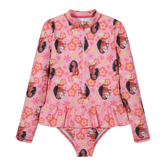 Traje de Baño Niña Entero UV50 M/Larga Princesas Disney