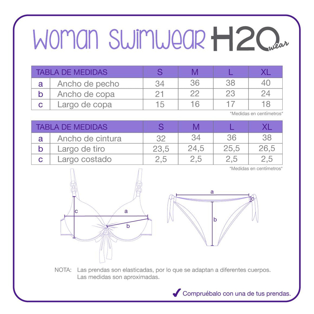 Traje de Baño Mujer Bikini Copas Adela H2O Wear Negro