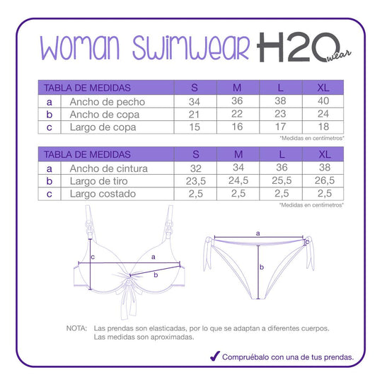 Traje de Baño Mujer Bikini Copas Adela H2O Wear Negro