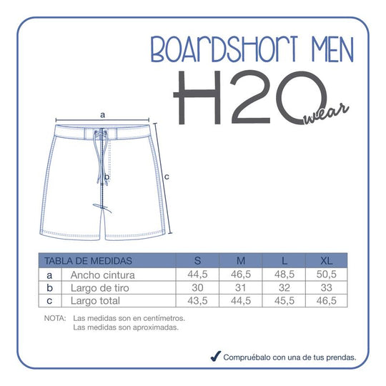 Traje de Baño Hombre Short  Liso Gastado H2O Wear Verde