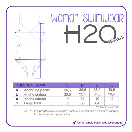 Traje de Baño Mujer Entero Anaís Copa H2O Wear
