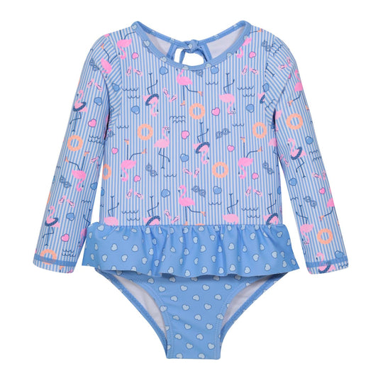 Traje de Baño UV50 Vuelo Cintura Bebé Niña  M.Larga | H2O WEAR