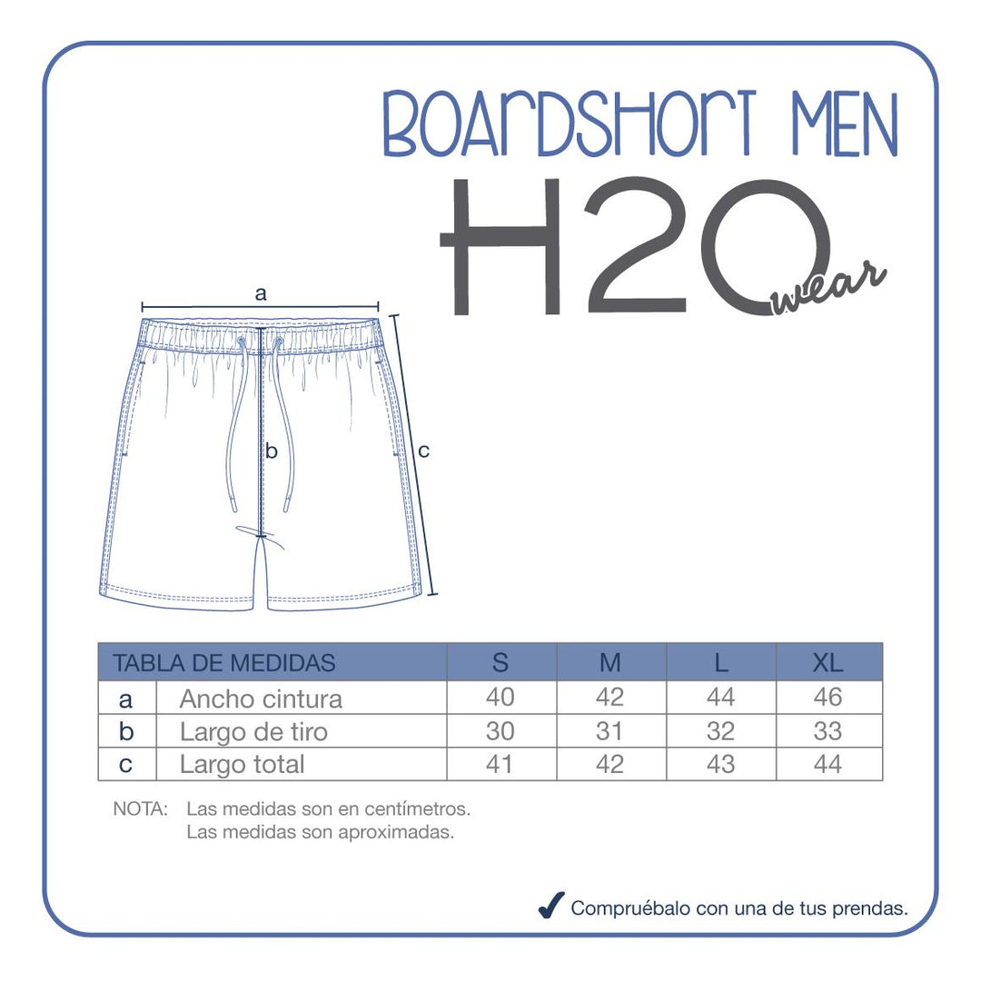 Traje de Baño Hombre Short W Stretch H2O Wear Azulino