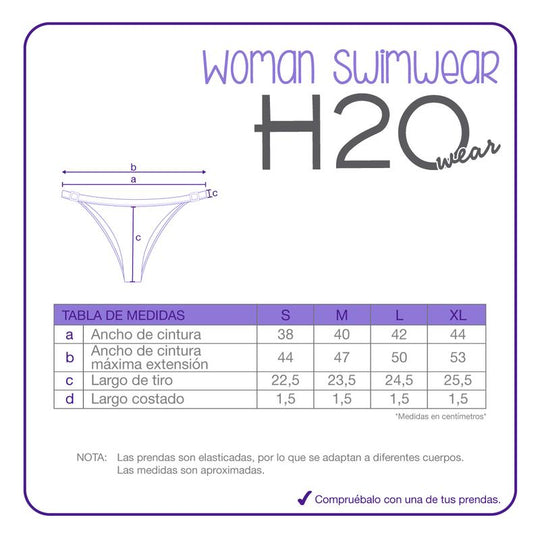 Traje de baño Mujer Bottom Ajustable Tammy H2O Wear Negro