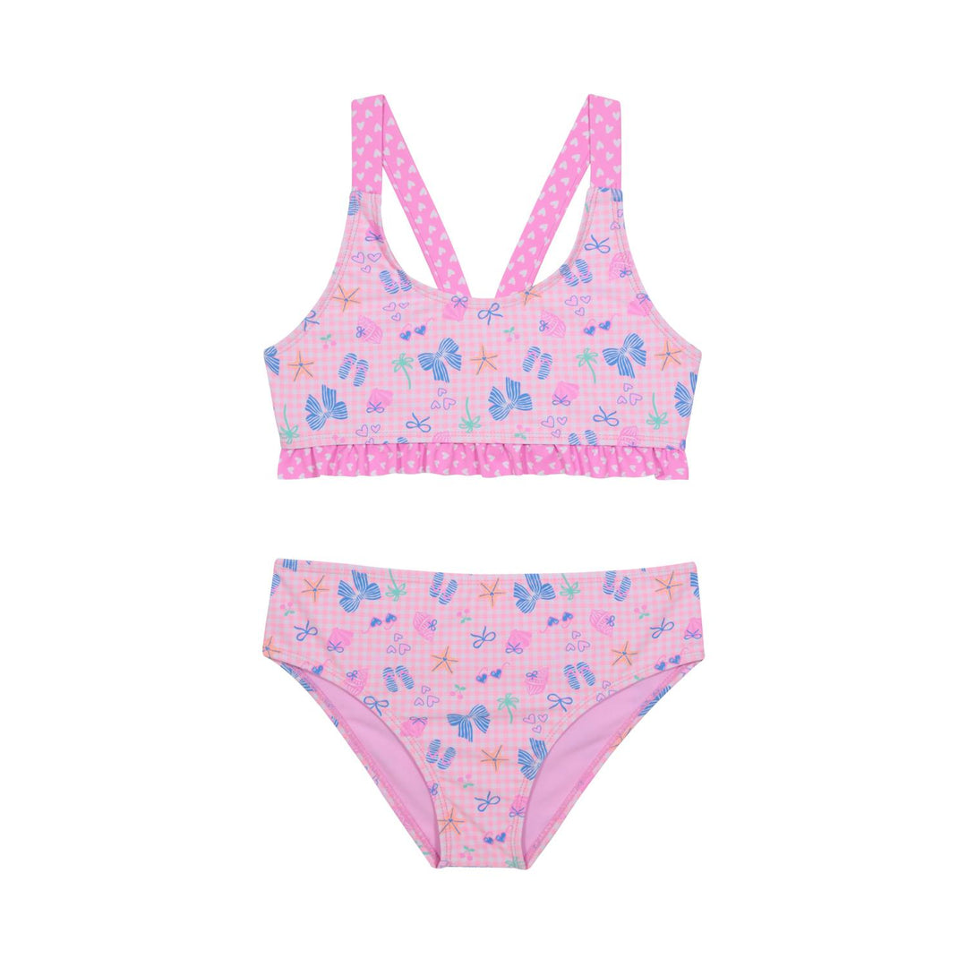 Bikini UV50 Niña Top Vuelos Y Tirantes Recogidos | H2O WEAR