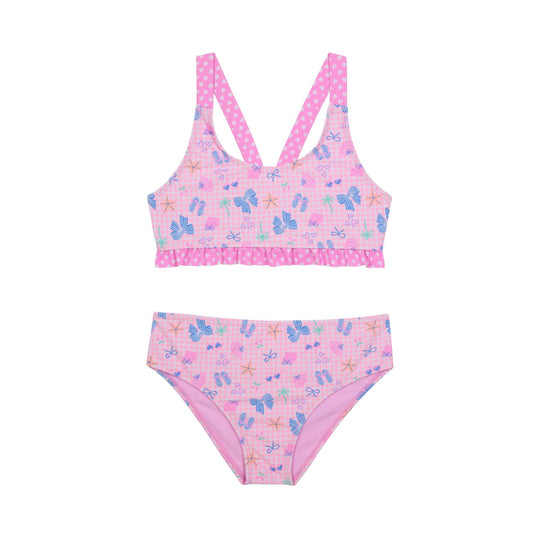Bikini UV50 Niña Top Vuelos Y Tirantes Recogidos | H2O WEAR