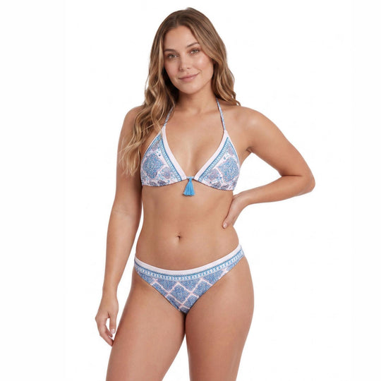 Traje de Baño Bikini Mujer Triángulo Alto H2O Wear Azul