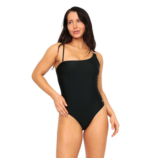 Traje de Baño Mujer 1 Hombro Isidora H2O Wear Negro