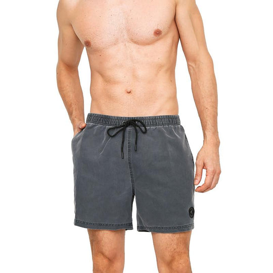 Traje de Baño Hombre Short  Liso Gastado H2O Wear Gris