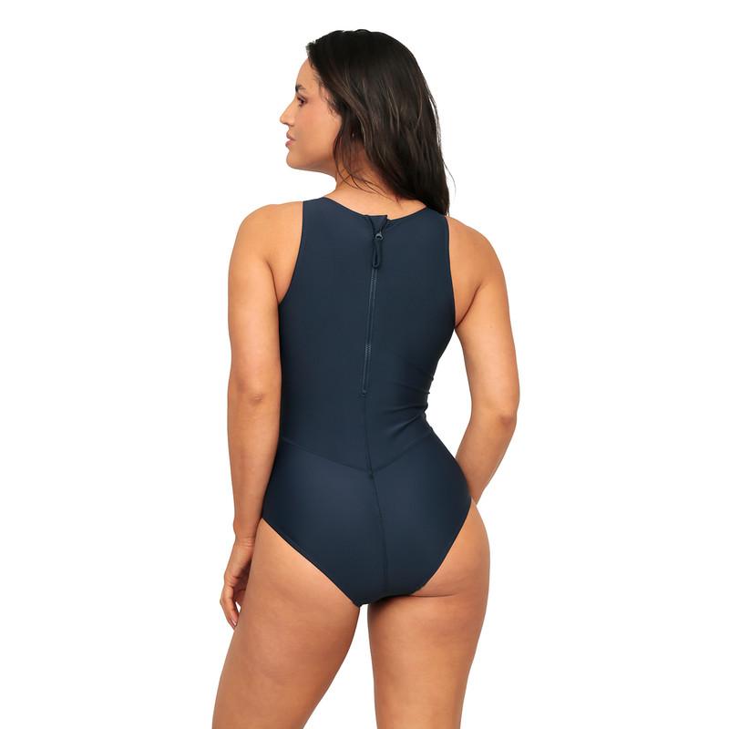 Traje de Baño Mujer Deportivo Cierre H2O Wear Negro