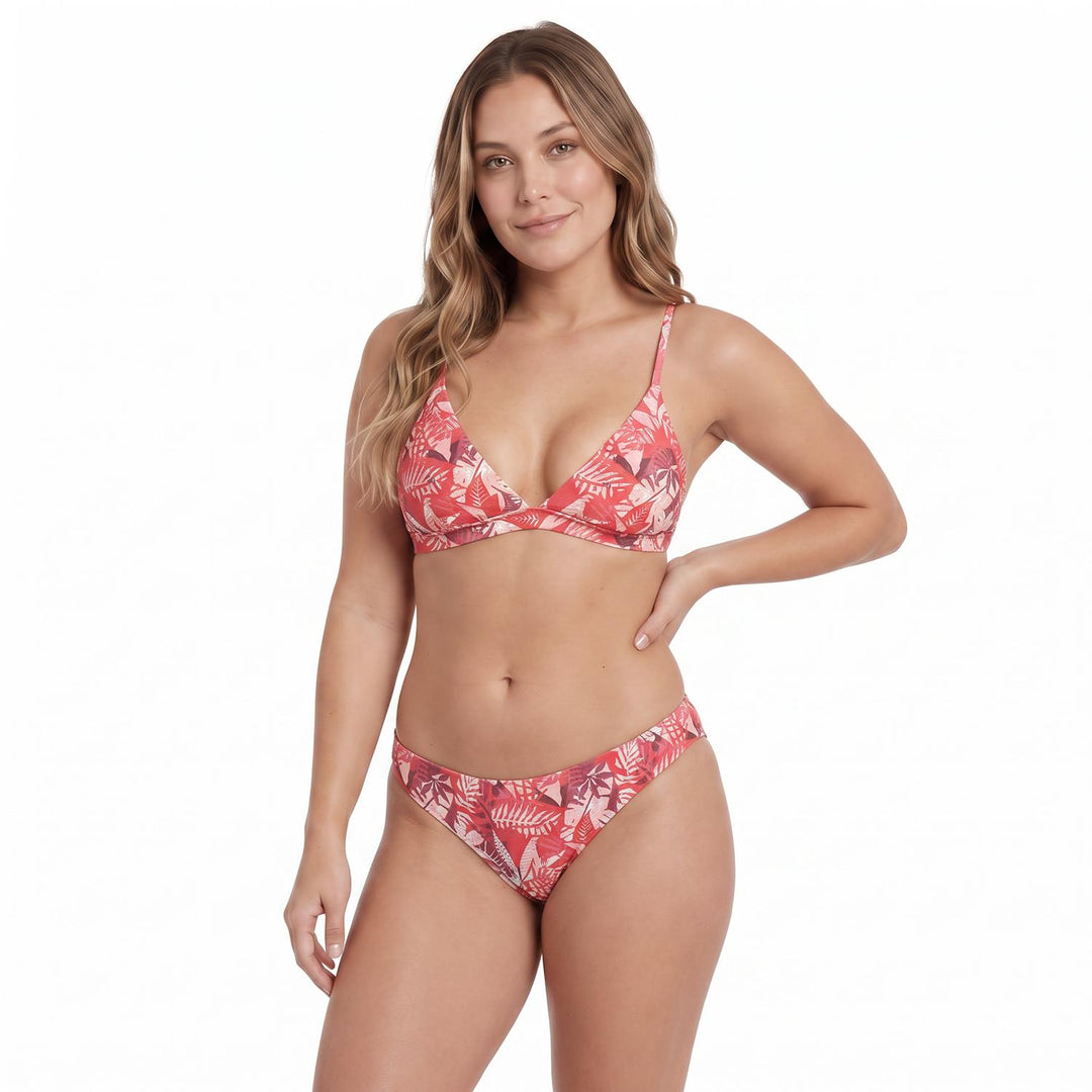 Traje de Baño Bikini Mujer H2O Wear Banda Estampado Rojo