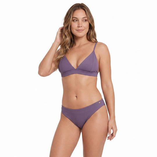 Traje de Baño Bikini Mujer H2O Wear Triang Banda Rib Violeta