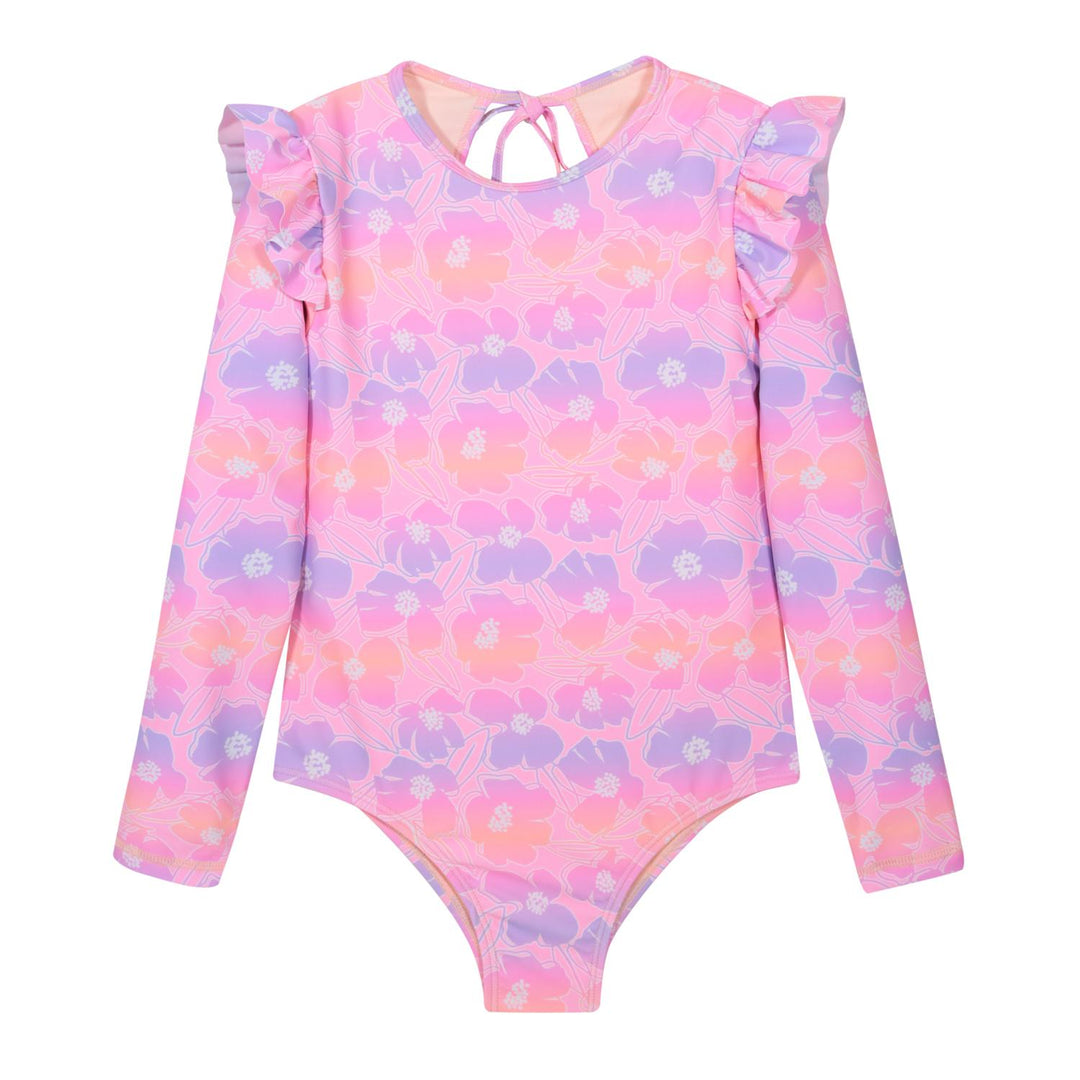 Traje de Baño UV50 Niña Vuelos y Amarra M.Larga | H2O WEAR