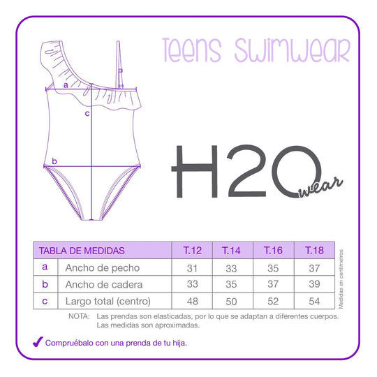 Traje de Baño UV50 Teens Niña Vuelos Composé | H2O WEAR