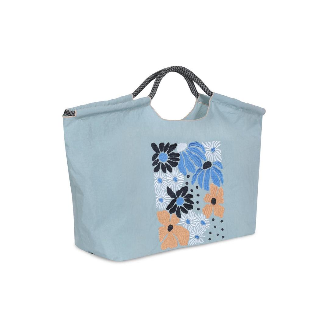 Bolso Bordado Flowers H2O Wear Celeste