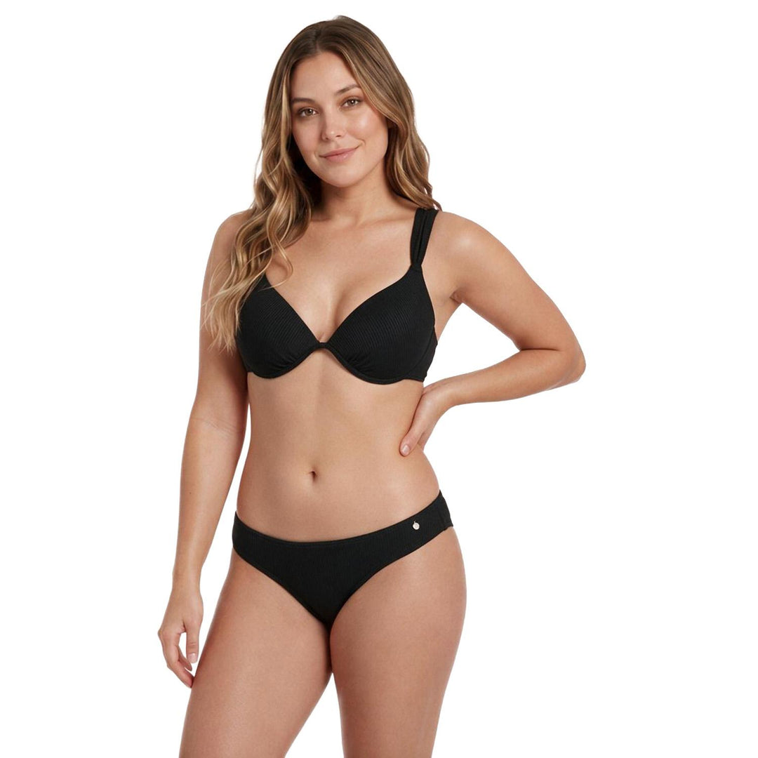 Traje de Baño Bikini Mujer Copa Textura Rib|H2O Wear  Negro Pizarra