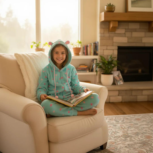 Pijama Niña Polar  Estampado H2O Wear Celeste
