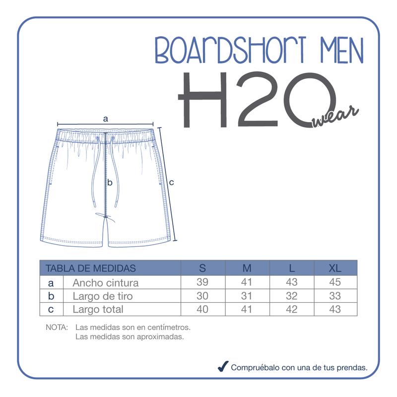 Traje de Baño Hombre Short W Stretch H2O Wear Celeste