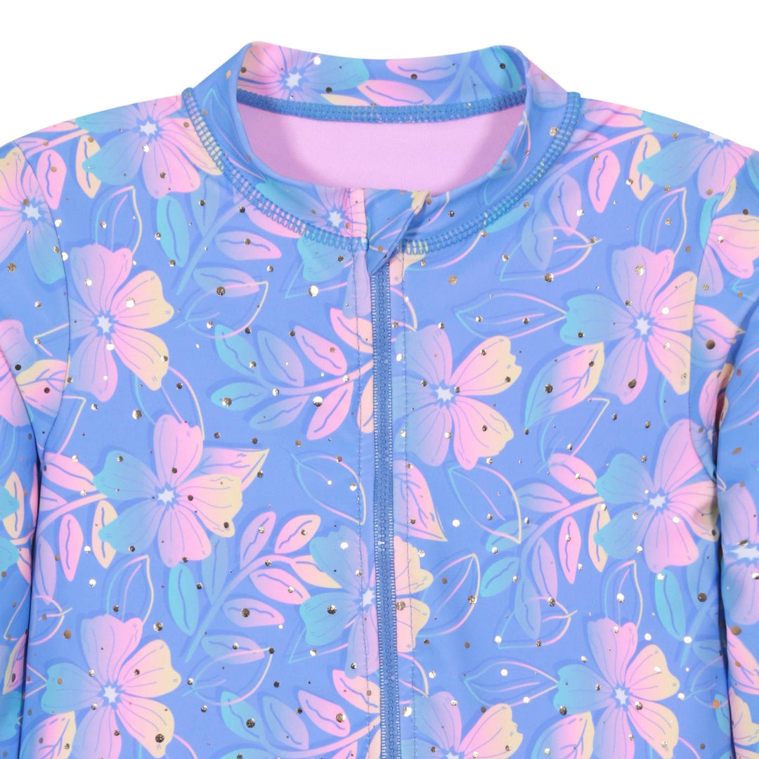 Traje de Baño UV50 Niña Con Zipper M.Larga | H2O WEAR
