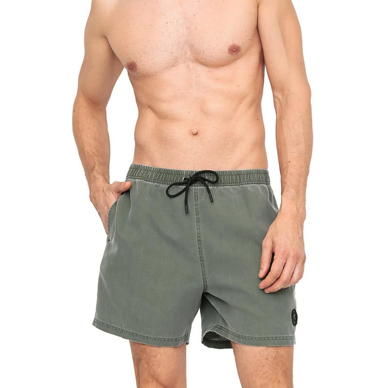 Traje de Baño Hombre Short  Liso Gastado H2O Wear Verde