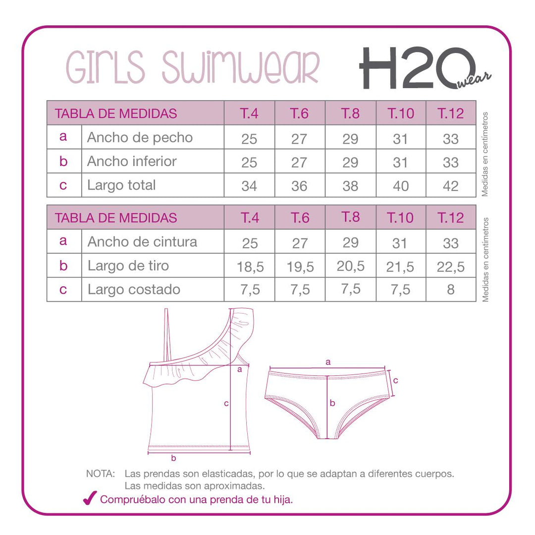 Tankini UV50 Niña 1 Hombro Vuelo | H2O WEAR