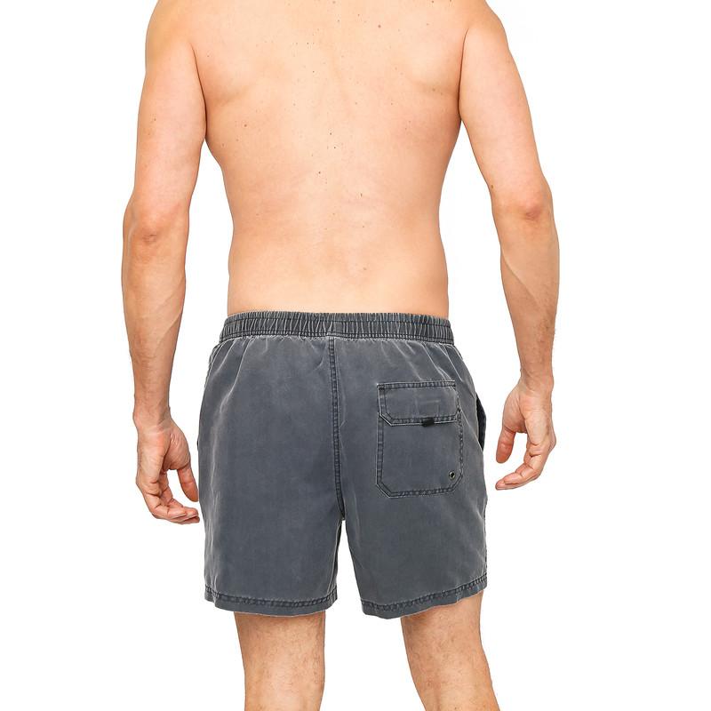 Traje de Baño Hombre Short  Liso Gastado H2O Wear Gris