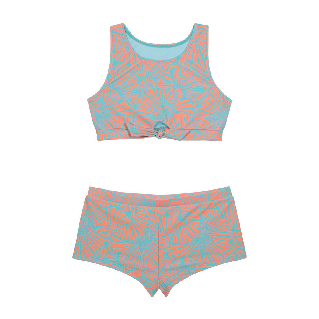 Tankini UV50 Teens Niña Crop Top Amarra | H2O WEAR