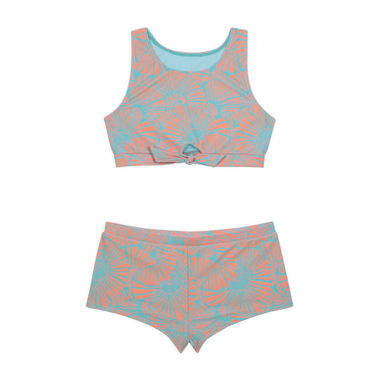 Tankini UV50 Teens Niña Crop Top Amarra | H2O WEAR