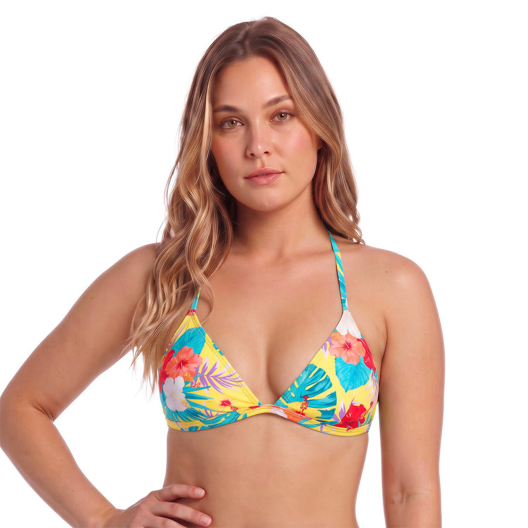 Traje de Baño Top Triángulo Mujer H2O Wear Amarillo