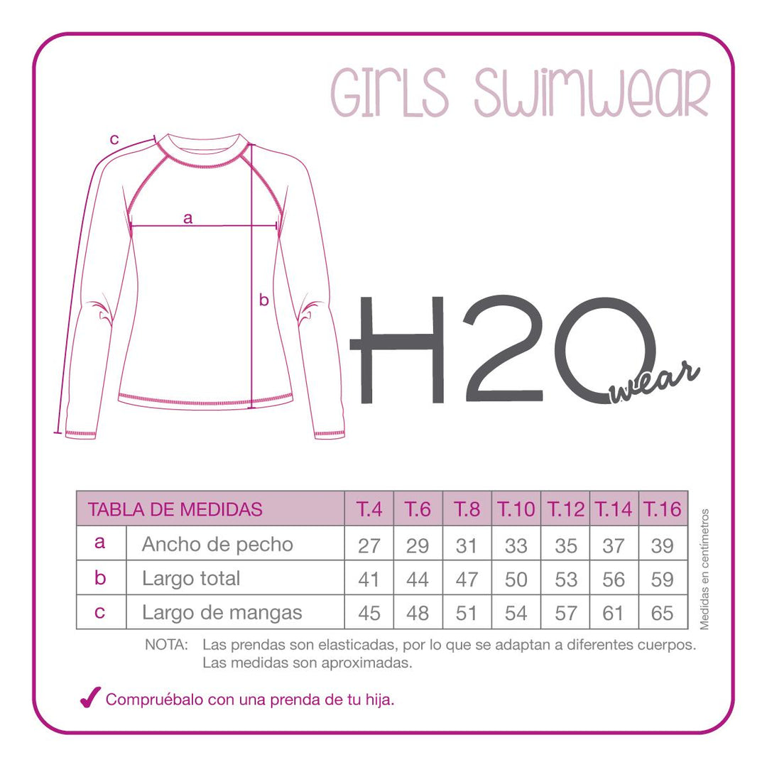 Polera UV50 Niña M.Larga | H2O WEAR