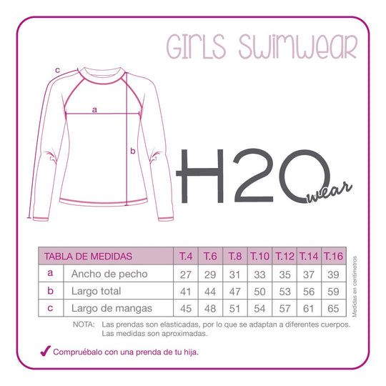 Polera UV50 Niña M.Larga | H2O WEAR