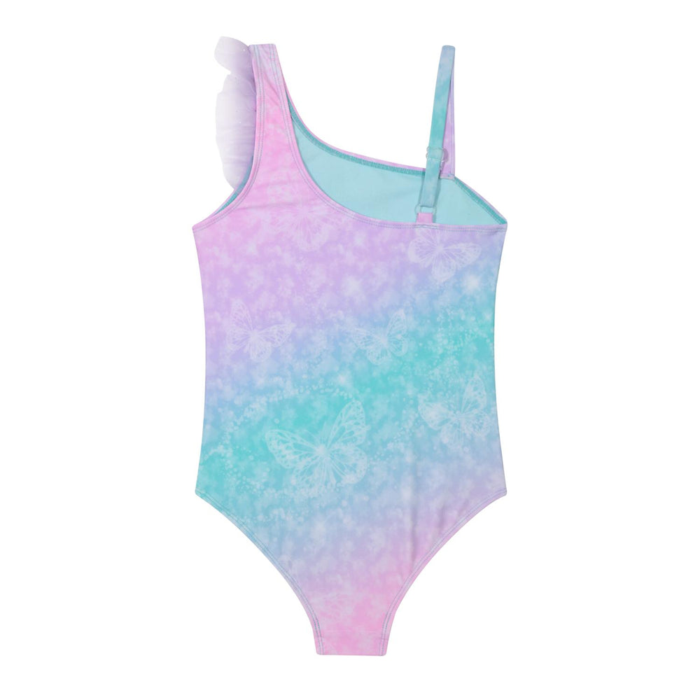 Traje de Baño UV50 Niña 1 Hombro Vuelo Tulle | H2O WEAR