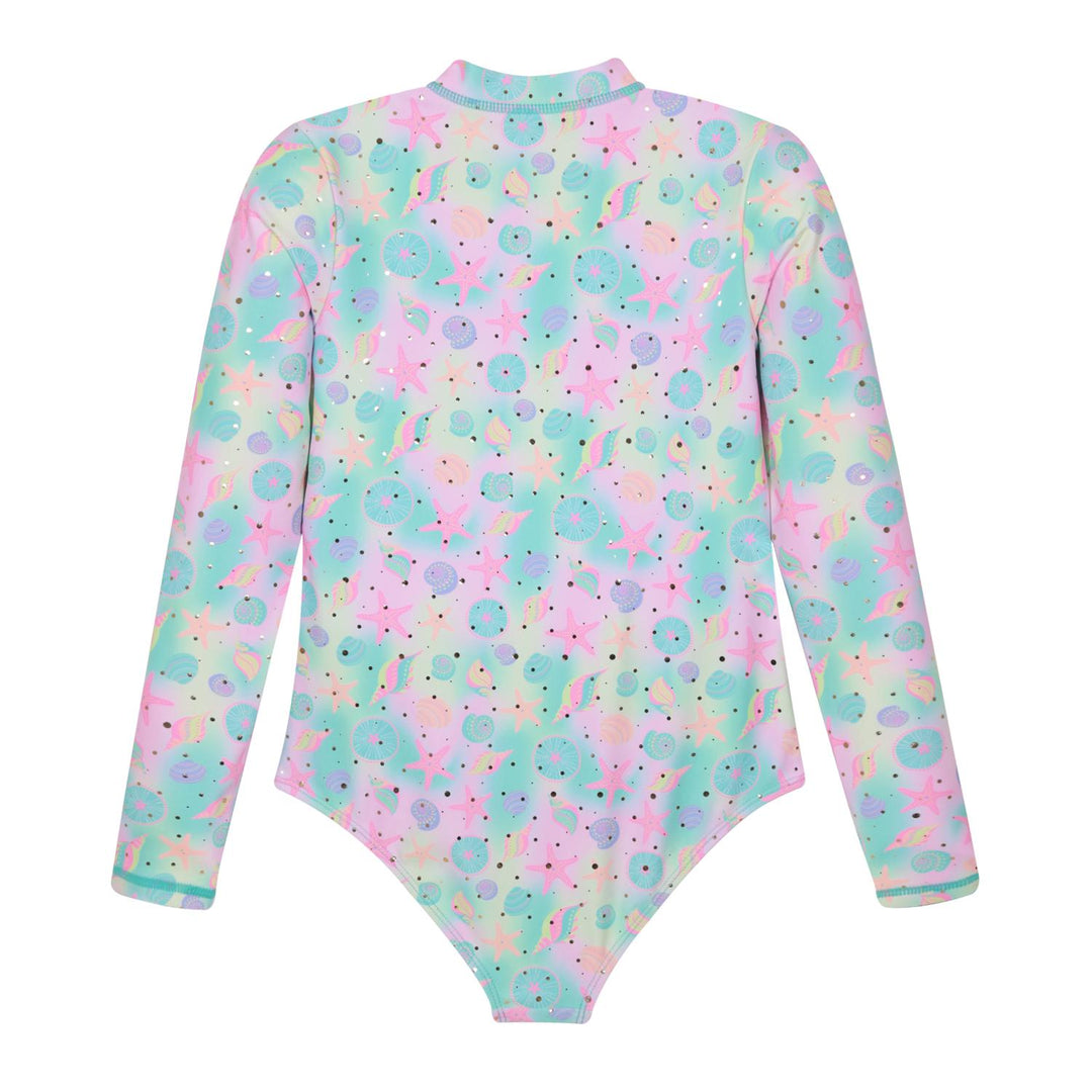 Traje de Baño UV50 Niña Con Zipper M.Larga | H2O WEAR