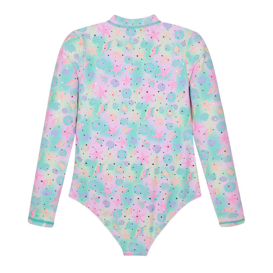 Traje de Baño UV50 Niña Con Zipper M.Larga | H2O WEAR