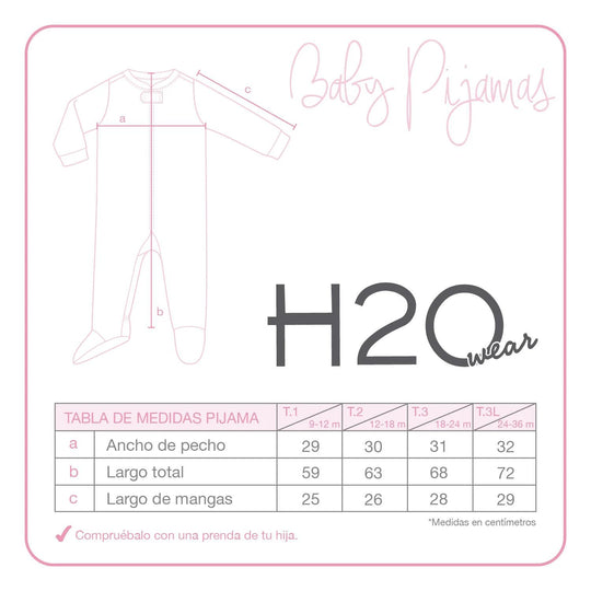 Beba Pijama Conejo 1Pz H2O Wear Verde Agua Polar