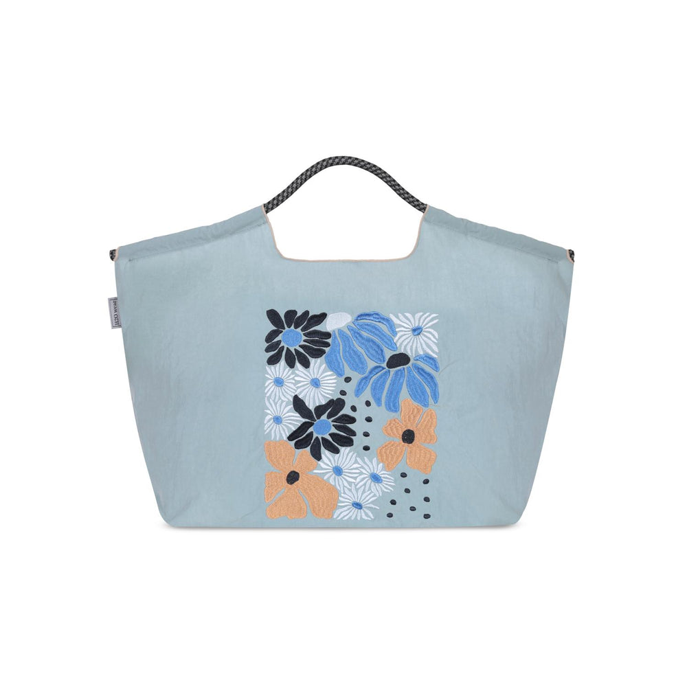 Bolso Bordado Flowers H2O Wear Celeste