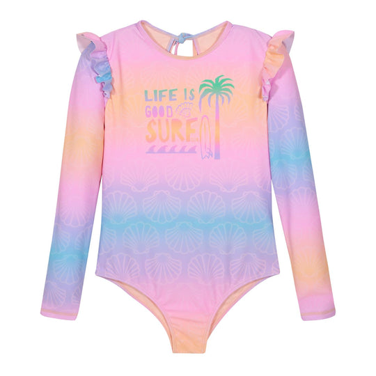 Traje de Baño UV50 Niña Vuelo Hombros M.Larga | H2O WEAR