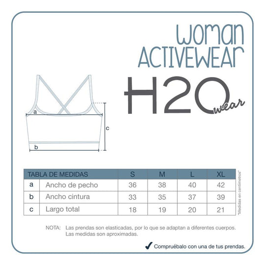 Peto Deportivo Mujer  H2O Wear Celeste