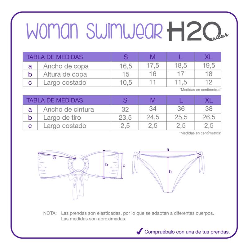 Traje de Baño Mujer Bikini Strapples Greta H2O Wear Beige