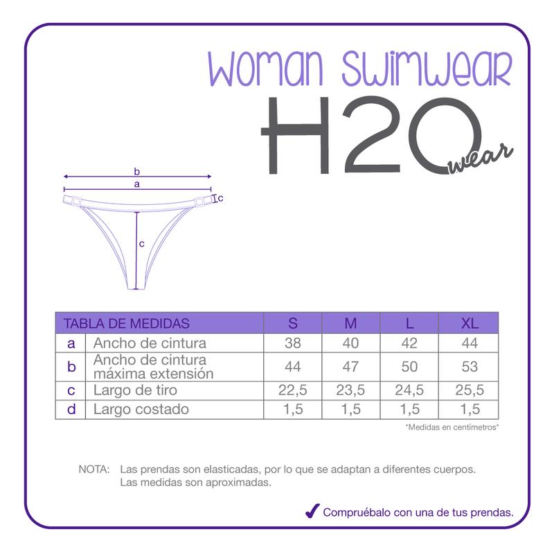 Traje de baño Mujer Bottom Ajustable Tammt H2O Wear Azulino