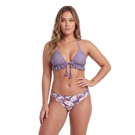 Traje de Baño Bikini Mujer H2O Wear Triangulo Reversible Azul
