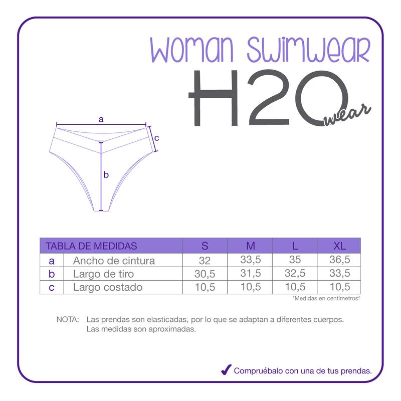 Traje de baño Mujer Bottom Alto Raquel H2O Wear Café