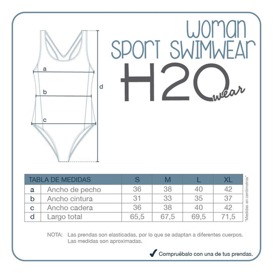 Traje de Baño Mujer Deportivo Cierre Esp Azul | H2O WEAR