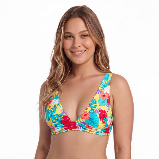 Traje de Baño Mujer Top Halter|H2O Wear Amarillo