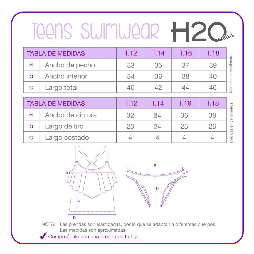 Traje de Baño Niña Teens Tankini UV30+ Vuelo H2O Wear