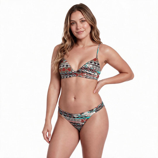 Traje de Baño Bikini Bralette para Mujer Naranjo