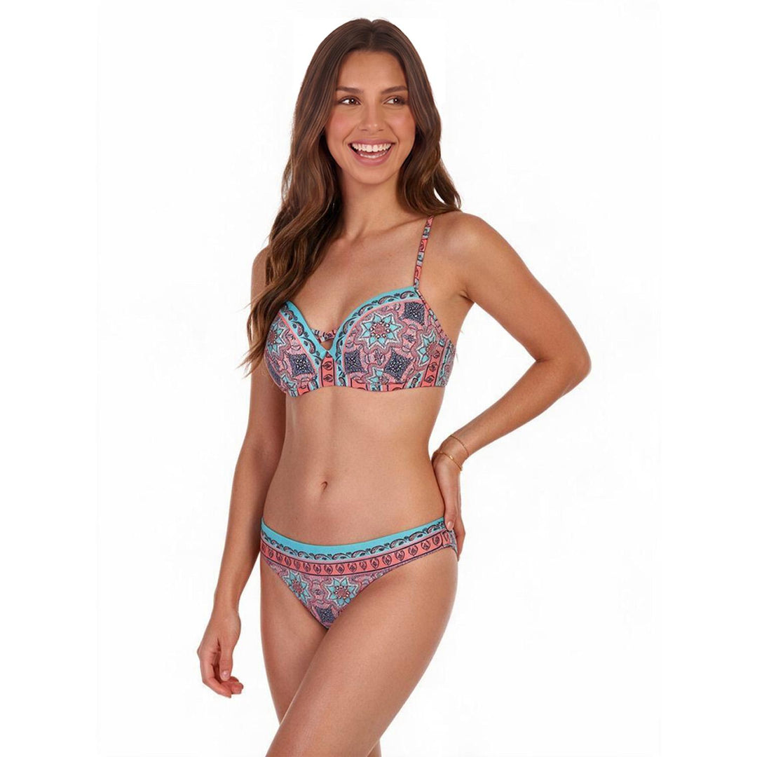 Traje de Baño Bikini Mujer Copa Estampado|H2O Wear Coral