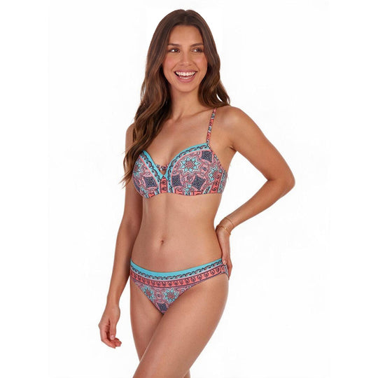 Traje de Baño Bikini Mujer Copa Estampado|H2O Wear Coral