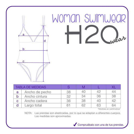 Traje de Baño Mujer Entero Talia Negro H2O Wear